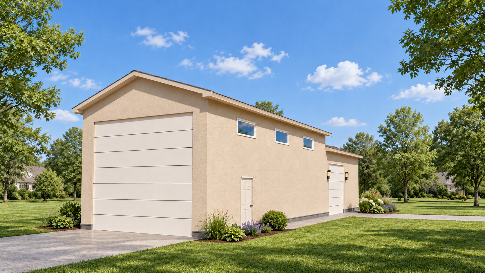 San Juan RV Garage stock plan exterior render