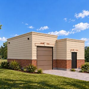 Wethersfield RV garage plan exterior render